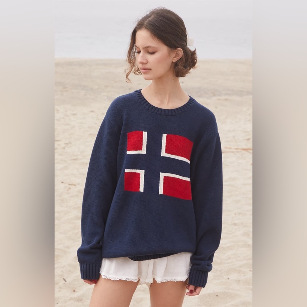 Brandy Melville Nico Flag Sweater